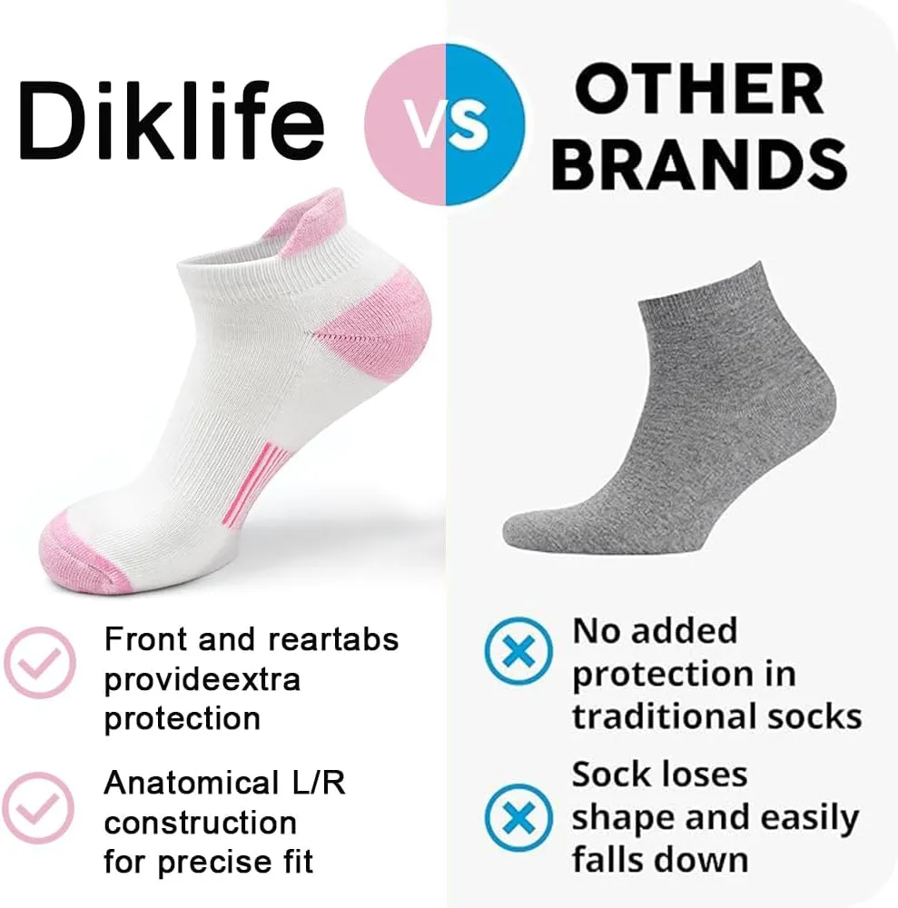 Womens Ankle Socks 6 Pairs Anti-blister Thick Cushioned Wicking Odor Resist Athletic Running Socks With Heel Tab
