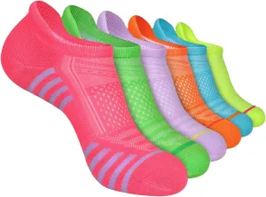 Womens Ankle Socks 6-Pairs Athletic Running Sport Socks With Cushioned Sole