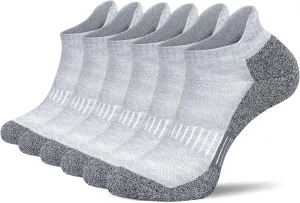 Women's Athletic Cushioned Ankle Socks for Running, Workout and Sports (6 Pairs)