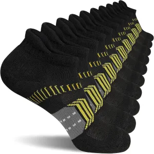 Womens Athletic Cushioned Anti-Blister Comfort Running Ankle Socks 5 Pairs