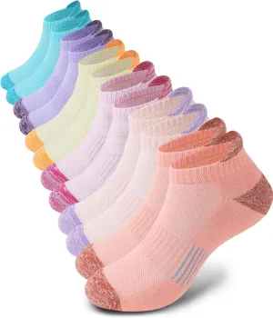 Women's Cushioned Ankle Socks Athletic Running Low Cut Socks 6-9/9-11