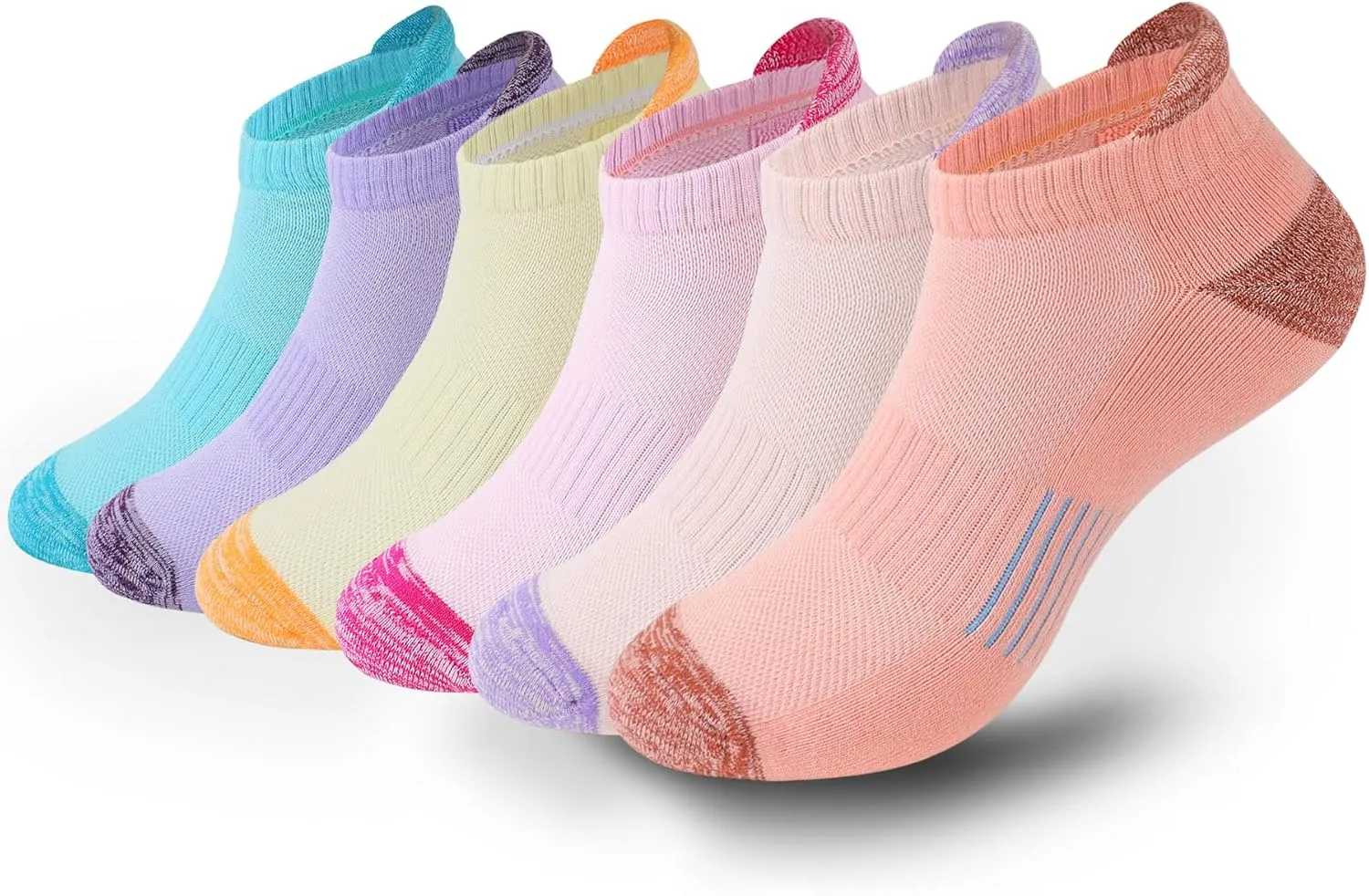 Women's Cushioned Ankle Socks Athletic Running Low Cut Socks 6-9/9-11