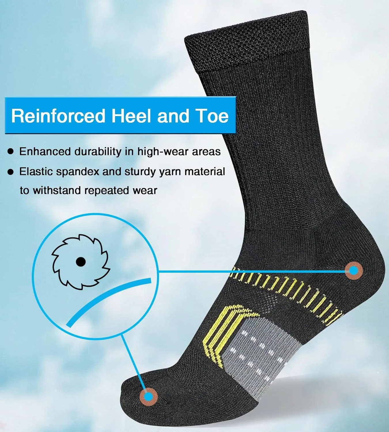 Womens Cushioned Athletic Running Crew Socks Breathable Wicking Comfort Hiking Socks 5 Pairs