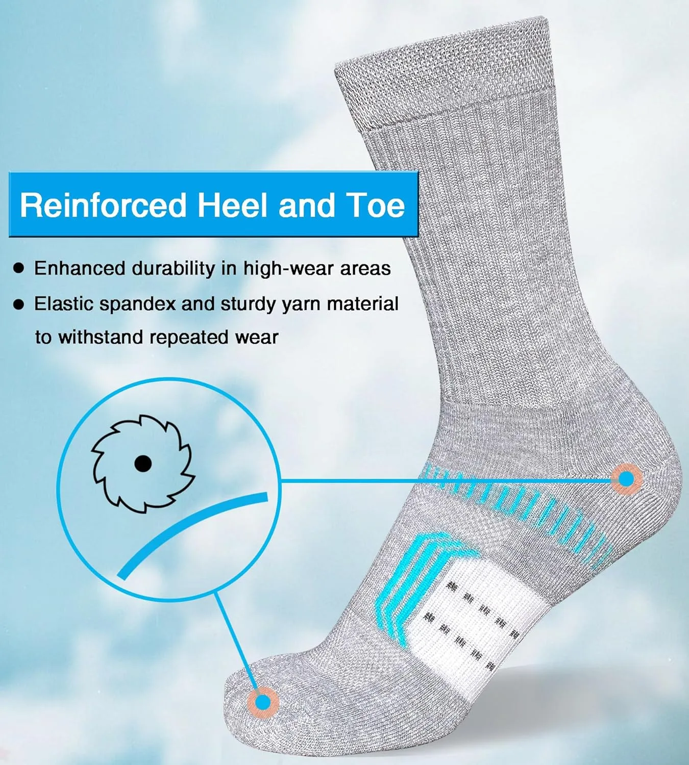 Womens Cushioned Athletic Running Crew Socks Breathable Wicking Comfort Hiking Socks 5 Pairs