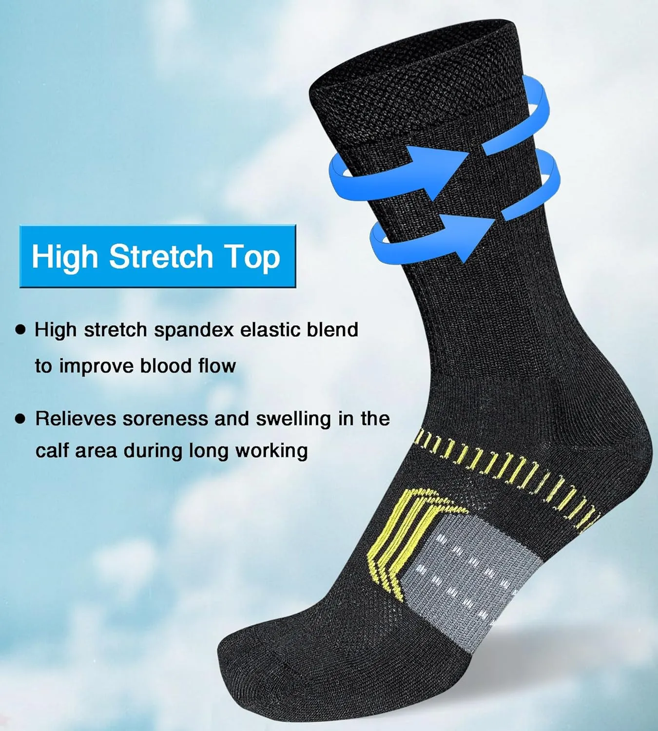 Womens Cushioned Athletic Running Crew Socks Breathable Wicking Comfort Hiking Socks 5 Pairs