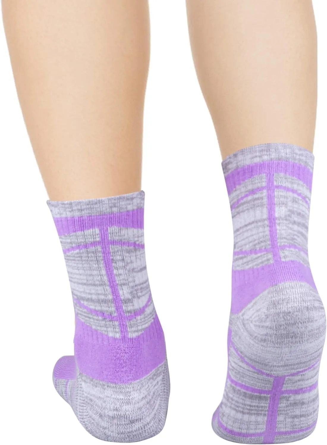 Womens Cushioned Outdoor Hiking Socks For Women, Moisture Wicking Cotton Everyday Work Casual Athletic Crew Socks