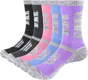 Womens Cushioned Outdoor Hiking Socks For Women, Moisture Wicking Cotton Everyday Work Casual Athletic Crew Socks