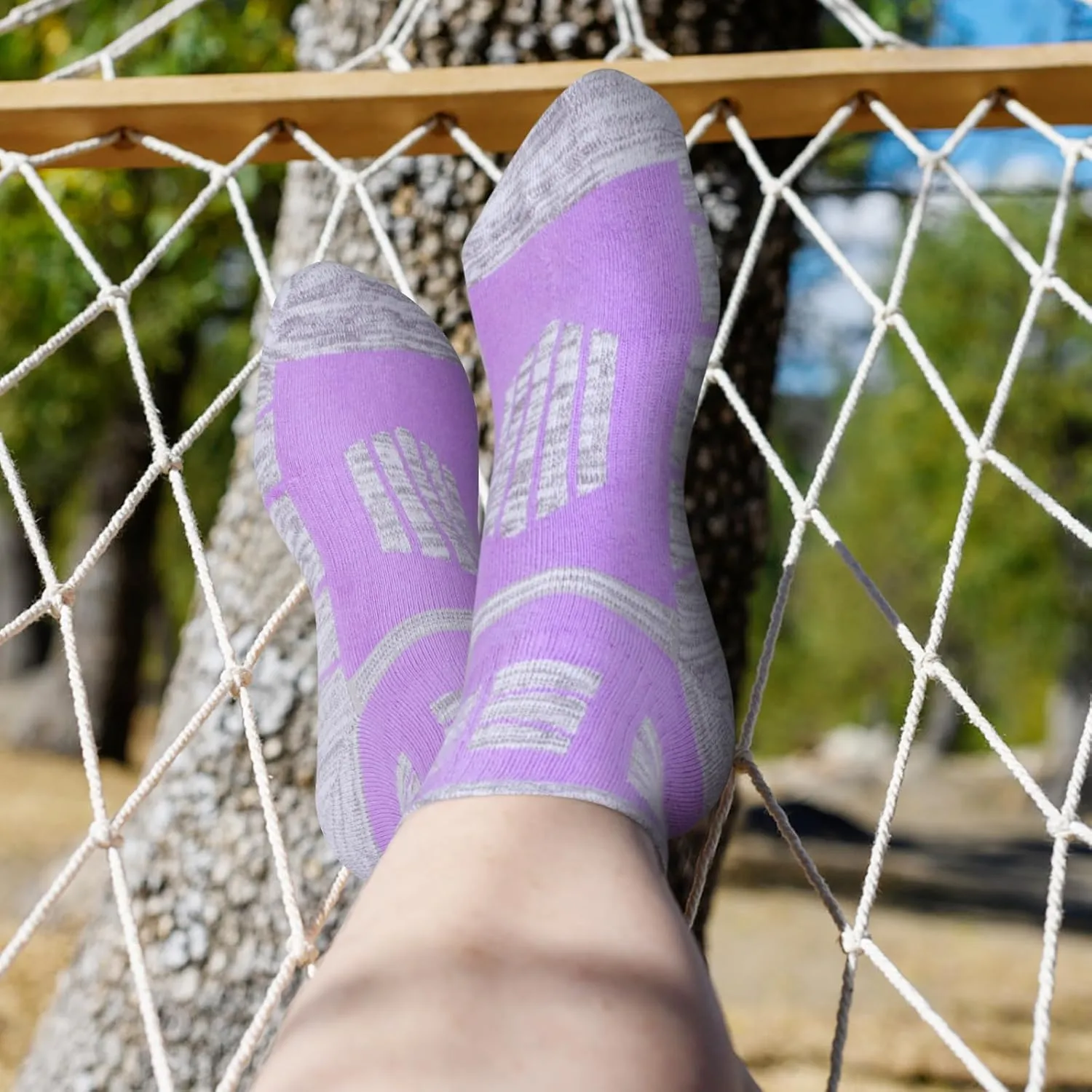 Womens Cushioned Outdoor Hiking Socks For Women, Moisture Wicking Cotton Everyday Work Casual Athletic Crew Socks