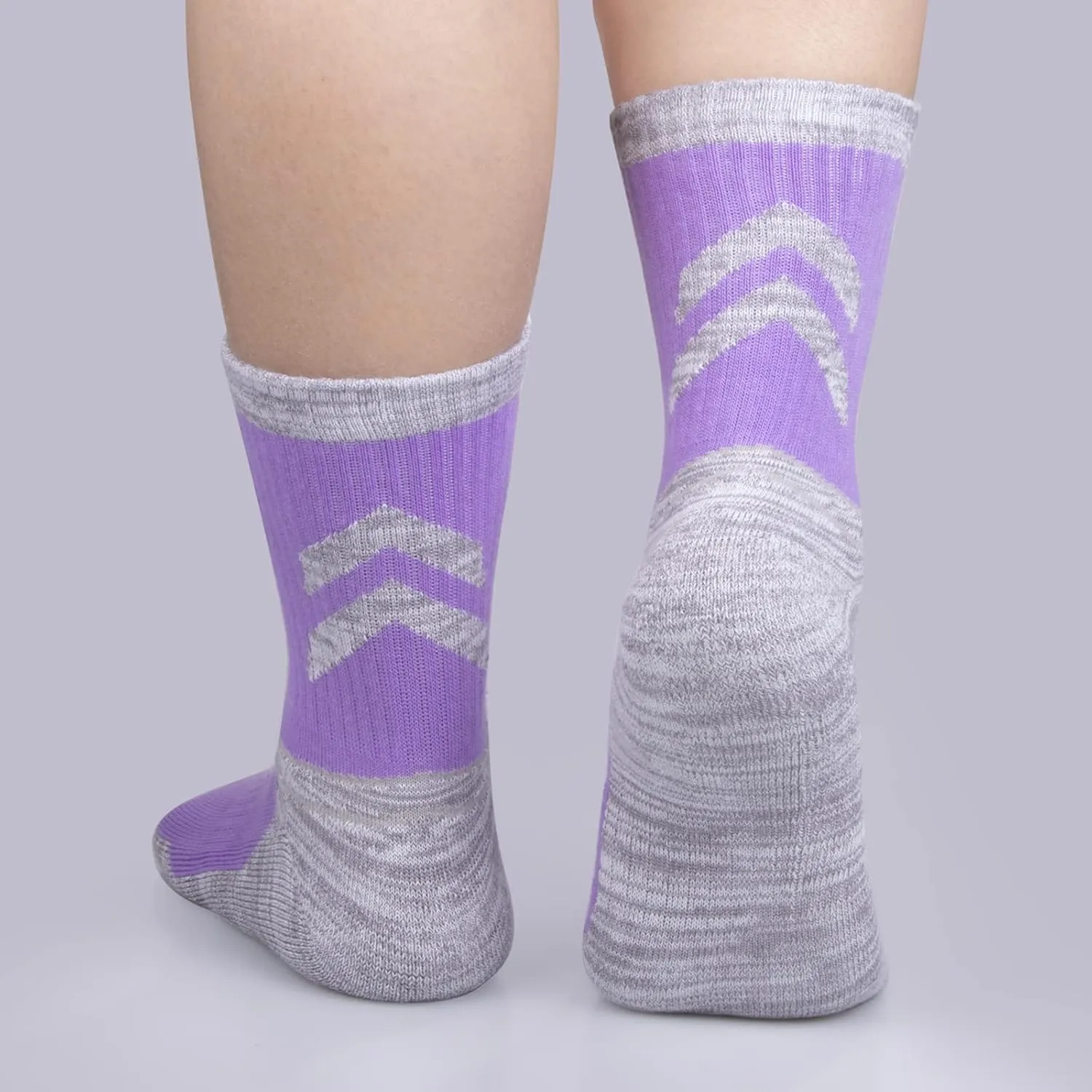Women's Cushioned Sports Hiking Socks For Women, Moisture Wicking Cotton Casual Work Boot Athletic Crew Socks, 5 Pairs