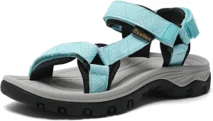 Women's Hiking Sport Sandals Water Outdoor Athletic Shoes With Arch Support Adjustable Beach Shoes