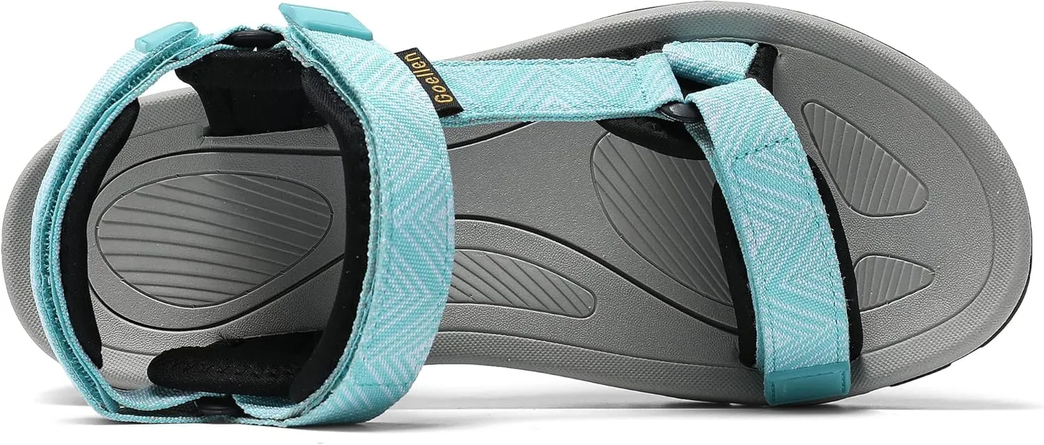 Women's Hiking Sport Sandals Water Outdoor Athletic Shoes With Arch Support Adjustable Beach Shoes