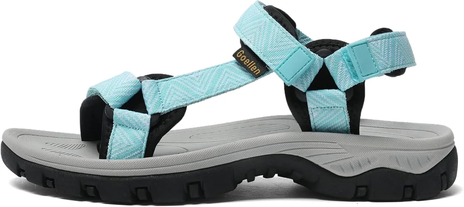 Women's Hiking Sport Sandals Water Outdoor Athletic Shoes With Arch Support Adjustable Beach Shoes