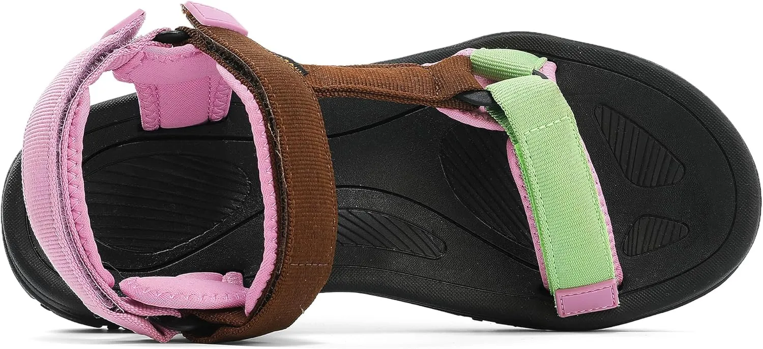 Women's Hiking Sport Sandals Water Outdoor Athletic Shoes With Arch Support Adjustable Beach Shoes