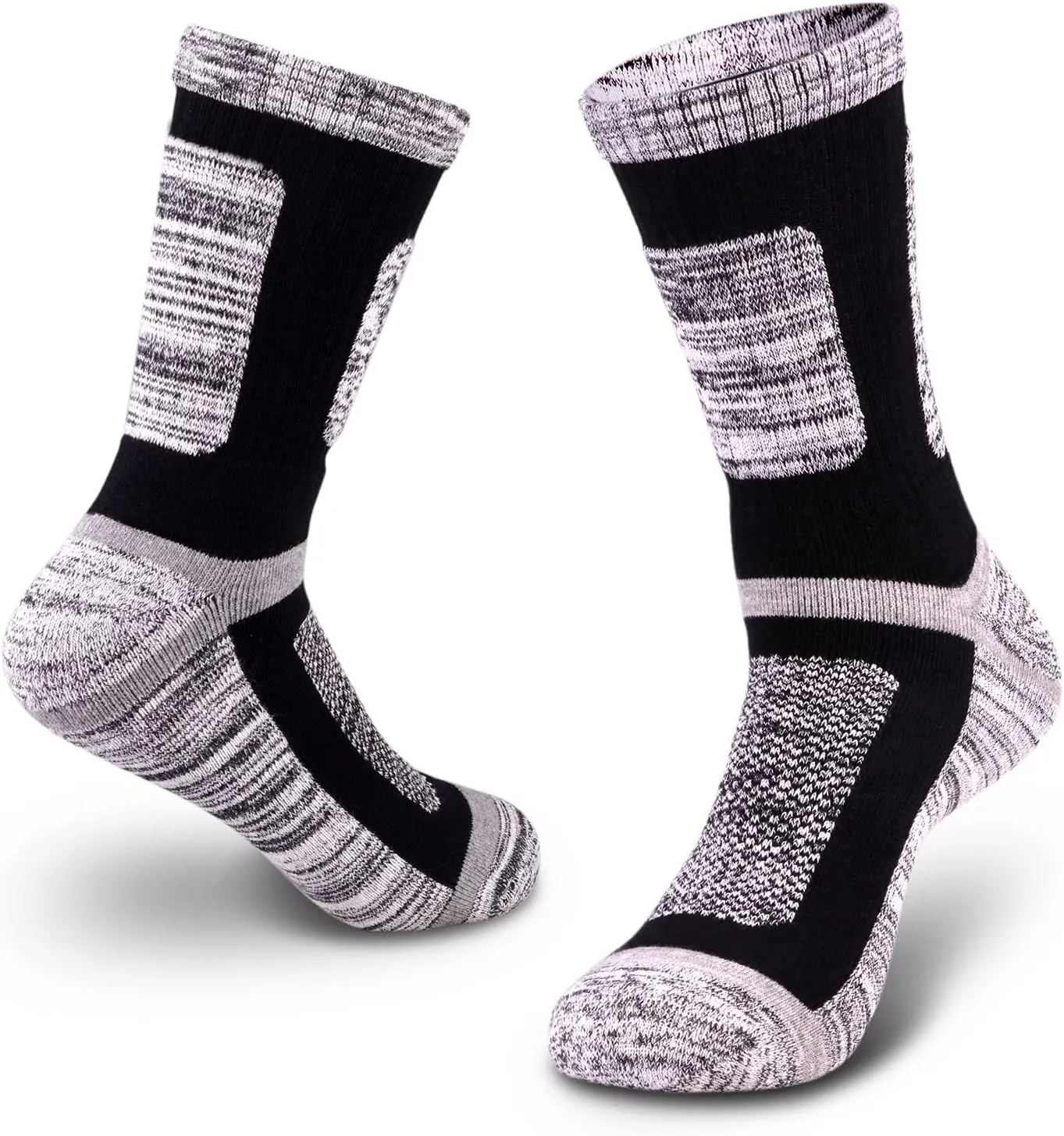Womens Walking Hiking Socks Mosture Wicking Thick Cotton Casual Athletic Cushioned Crew Socks For Women, 5 Pairs