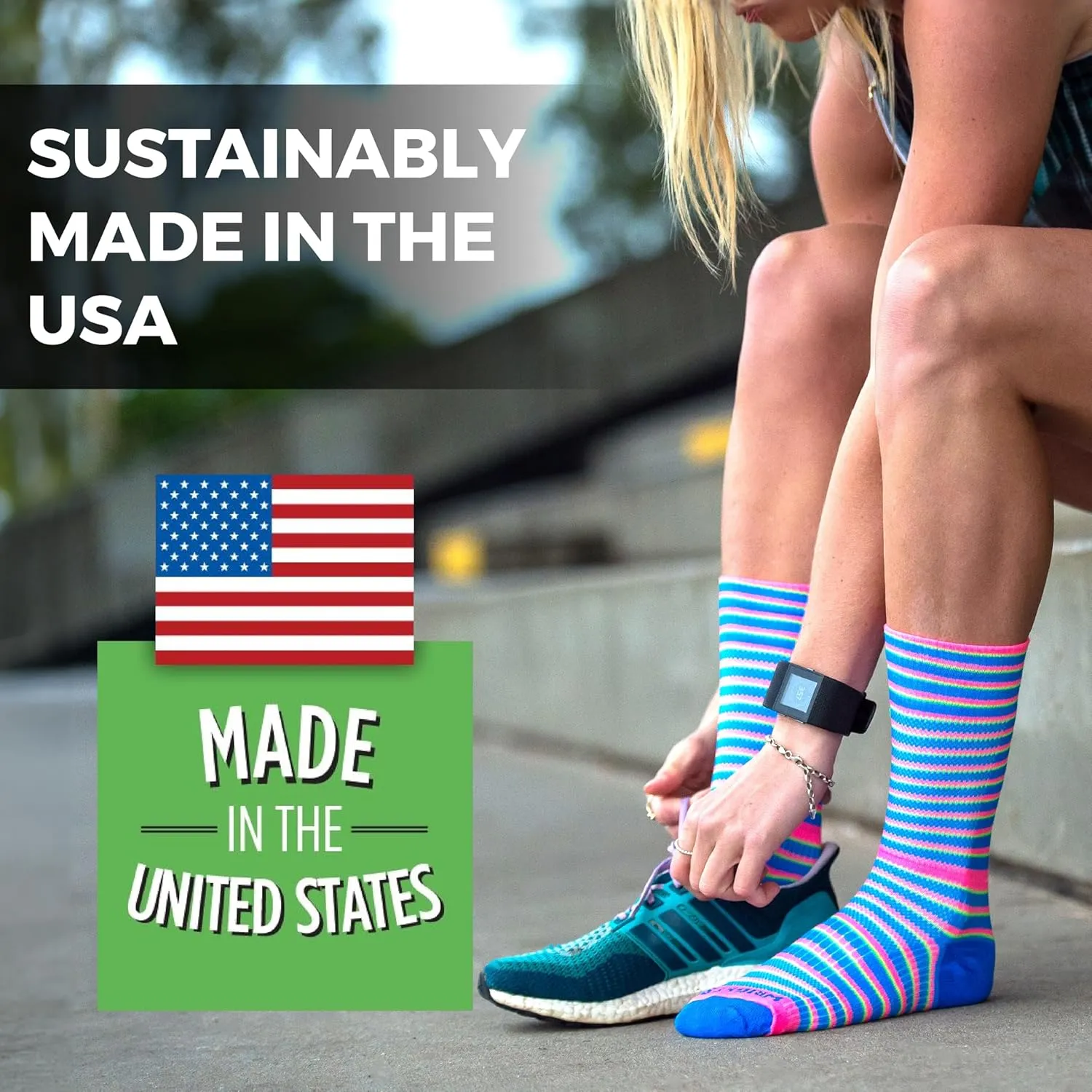 Wrightsock Endurance Crew Running Socks for Men and Women – Cushioned, Eco-Friendly Anti Blister Socks - American Made