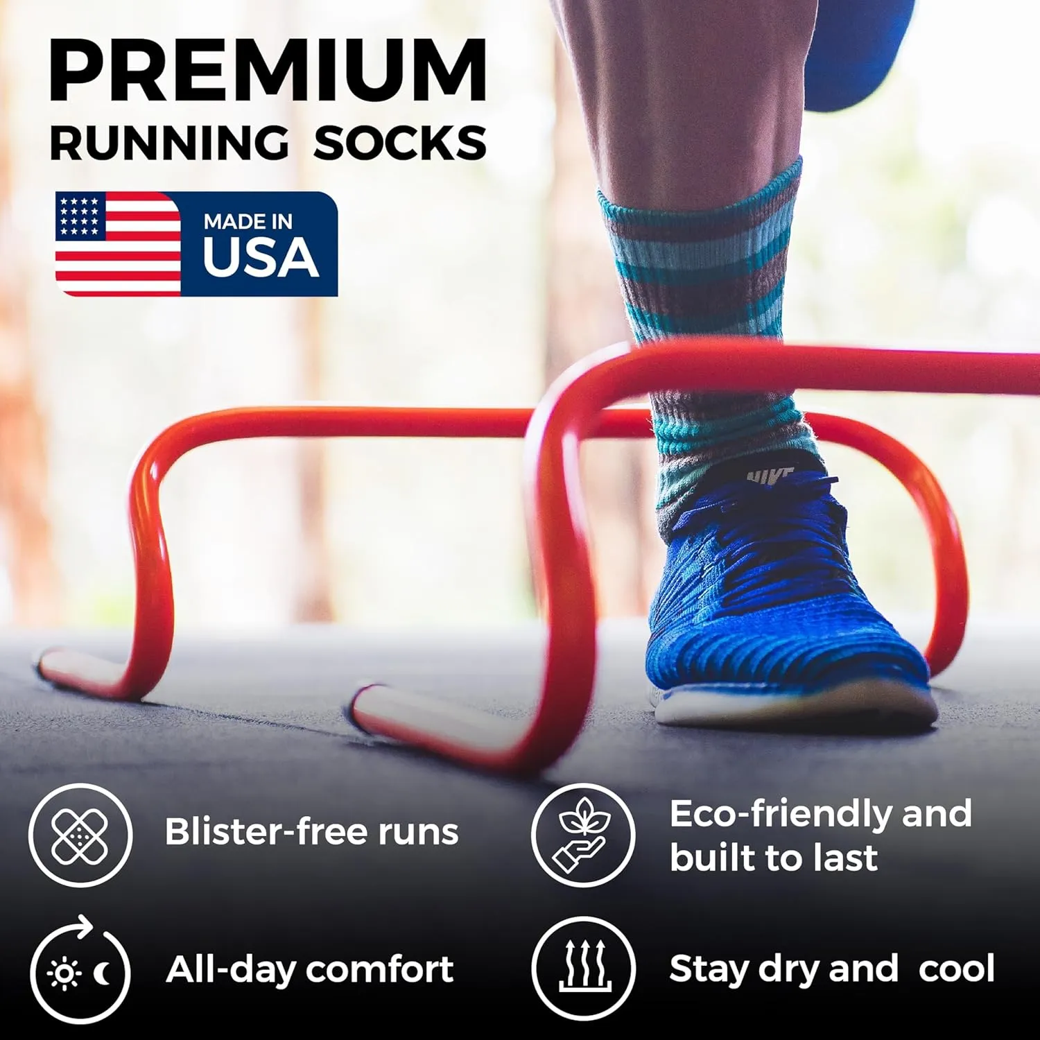 Wrightsock Endurance Crew Running Socks for Men and Women – Cushioned, Eco-Friendly Anti Blister Socks - American Made