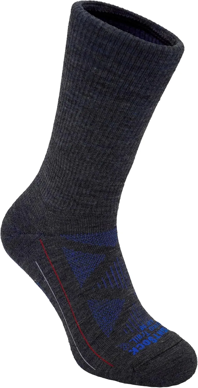 Wrightsock Merino Trail Crew Socks – Cushioned, Eco-Friendly, Anti-Blister, Breathable & Comfy – Made in USA