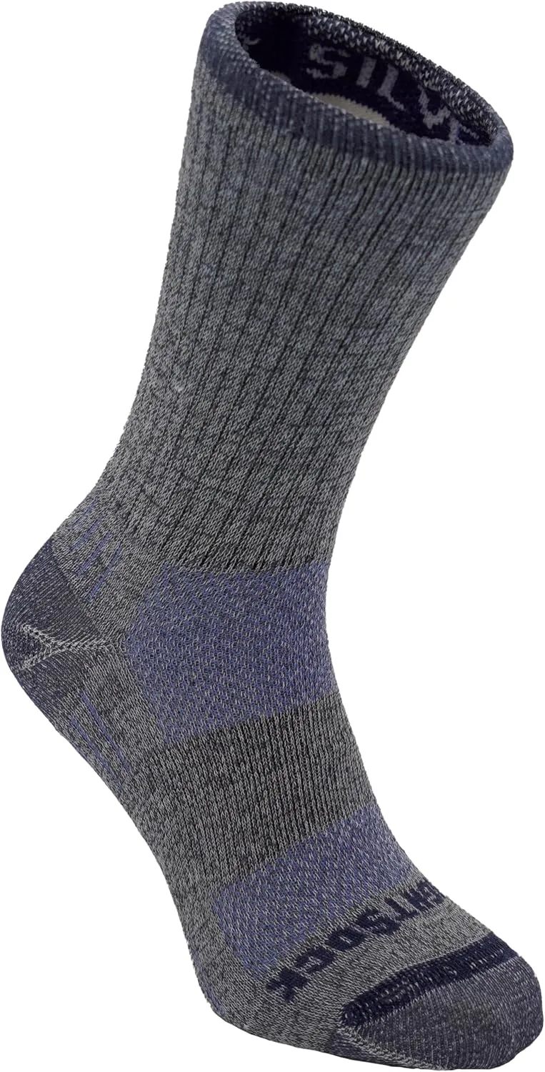 Wrightsock Silver Escape Crew Hiking Socks for Men and Women – Eco-Friendly Anti Odor and Blister Socks - American Made