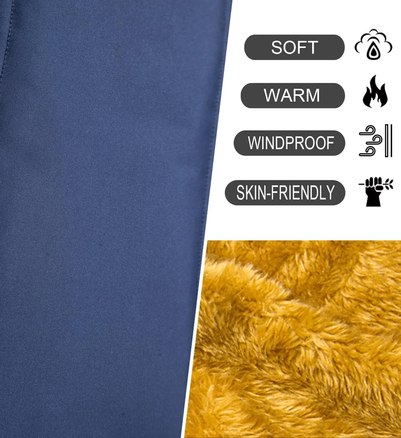 XinYangNi Men's Winter Warm Outdoor Padded Puffer Vest Thick Fleece Lined Sleeveless Jacket