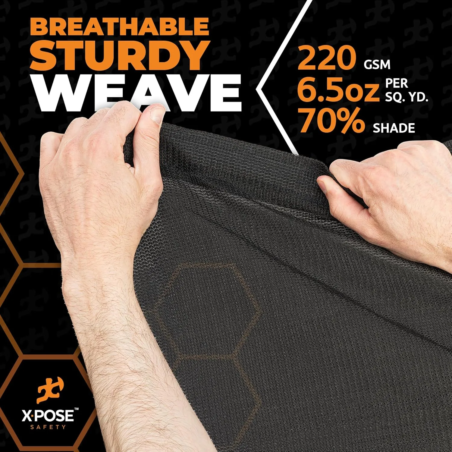 Xpose Safety Heavy Duty Mesh Tarp – 12’ x 20’ Multipurpose Black Protective Cover with Air Flow - Use for Tie Downs, Shade, Fences, Canopies, Dump Trucks – Tear Resistant