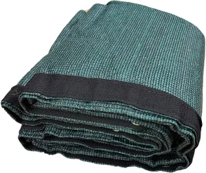 XTARPS - 8 ft. x 8 ft. - Premium 70% Shade Cloth, Shade Sail, Sun Shade (Green Color), Great for Shade Creation, windscreen, Privacy Screen, Kennel,etc