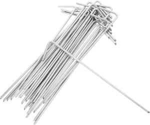 YARNOW 30 Pack Heavy Duty Tent Stakes Outdoor Tent Pegs for Camping Beach Canopy Iron Stakes