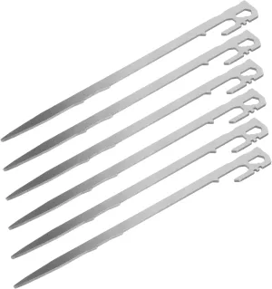 YARNOW 6pcs Heavy Duty Tent Stakes Ground Pegs for and Outdoor Use for Tarp Awning and Tent Anchoring