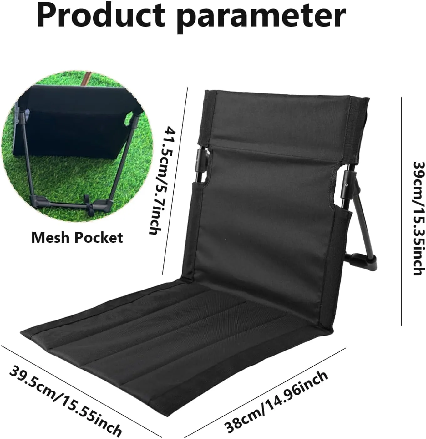 Yeory Beach Lounge Chair Folding Beach Chair Breathable Stable Portable Beach Chair with Sponge Filling & Mesh Pocket Lightweight Soft Sturdy Folding Floor Chair for Fishing, Barbecues, Hiking, (