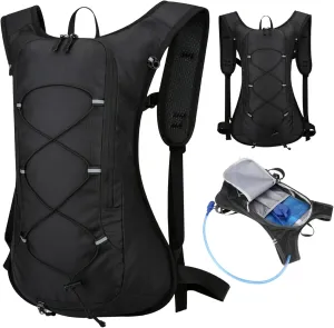 Yeory Running Hydration Vest, Waterproof Breathable Running Vest, 16.1x11.4x3.9 Running Water Vest with Reflective Strip, Zipper Running Backpack for Hiking Cycling Race, Running Vest