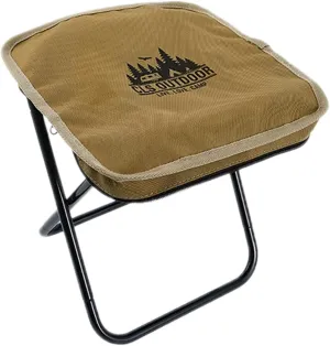 Yiju Compact Camp Stool for Outdoor Activities, Lightweight Folding Chair for Fishing and Concerts, Khaki