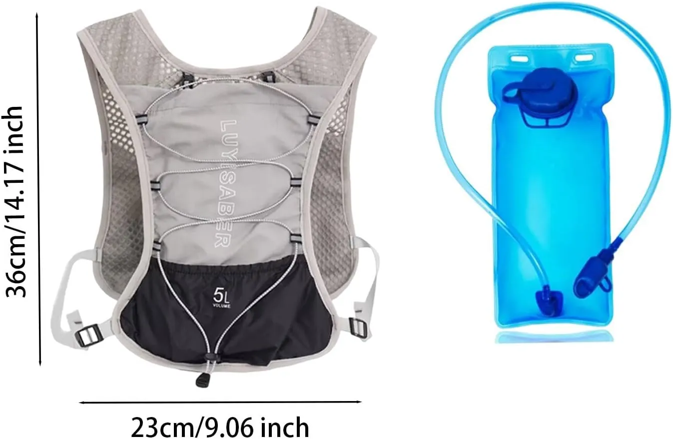 YIJU Hydration Backpack Hydro Water Daypack with 2L Hydration Bladder for Adults Vest Hydration Pack for Climbing Cycling Camping