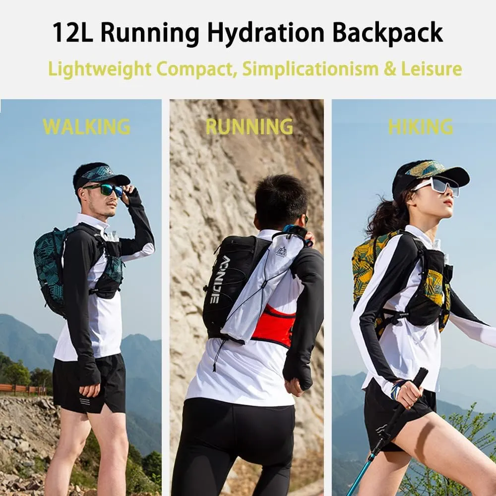 YOUGLE 12L Running Hydration Vest for Women Men Lightweight Hiking Pack Backpack for Cycling Hiking
