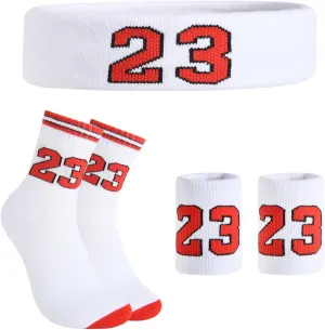 Youth Basketball Socks Boys Girls,Sports Socks for Kids Athletic Sock & Wristband & Headband Age 6-14