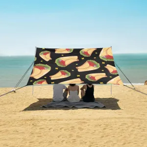 Yummy Wrapped Pancake Beach Camping Tent Sun Shelter for Whole Family, Beach Shade Canopy with UPF50  UV Protection,Easy Set Up and Carry,Outdoor Shade for Trips, Fishing, Backyard Fun Picnics