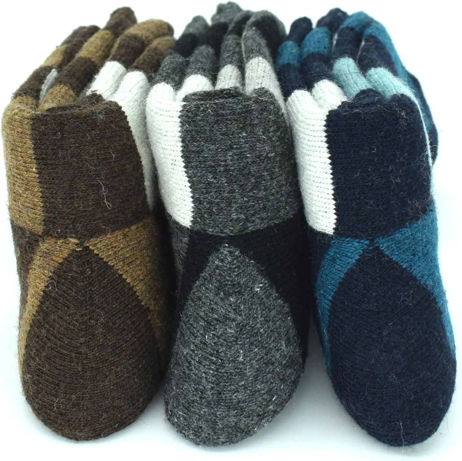 YWSLRC Mens Super Thick Wool Socks Thermal Hiking Winter Warm Soft Comfort Boot Casual Crew Socks,7-12