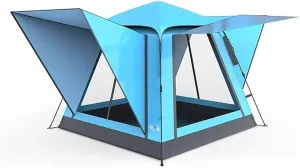 YYDS Tents for Camping Rainproof UV-Proof Outdoor Tent, Automatic Quick-Opening Camping Tent 3-4 Person Family Party Travel Fishing Camping Tents (Color : Blue)