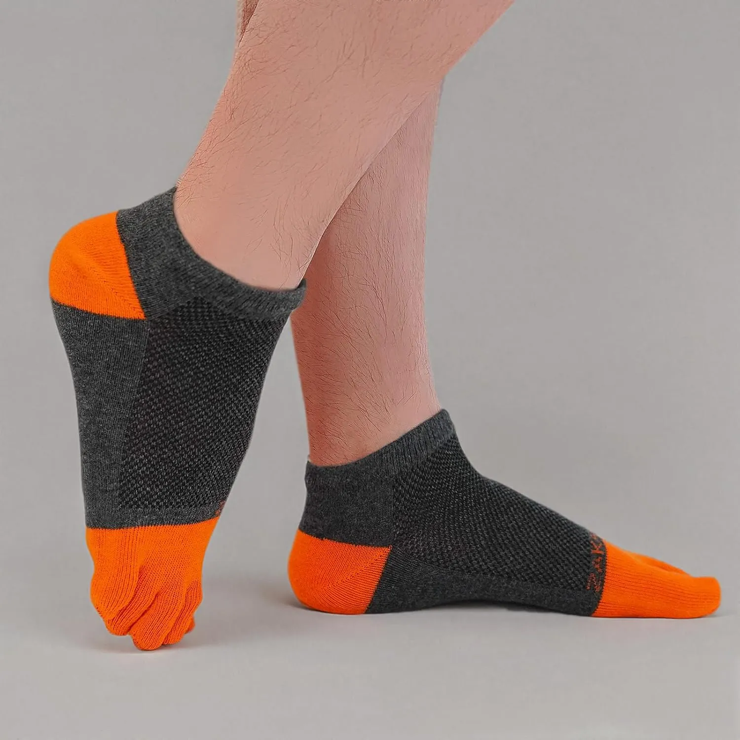 ZAKASA Toe Socks for Men Ankle: No Show Low Cut Toe Socks Individual Five Finger Cotton for Athletic Running 5 Pairs