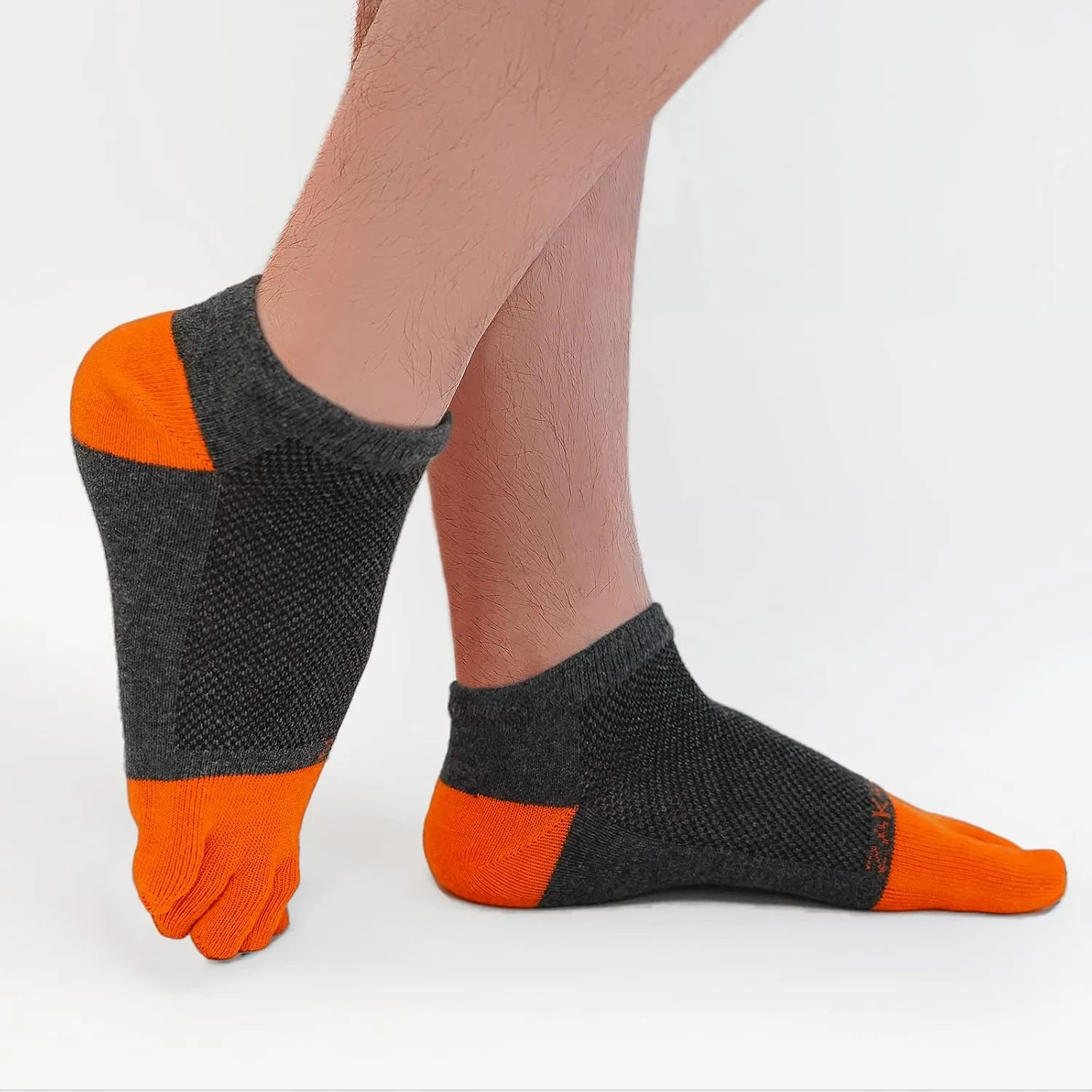 ZAKASA Toe Socks for Men Ankle: No Show Low Cut Toe Socks Individual Five Finger Cotton for Athletic Running 5 Pairs