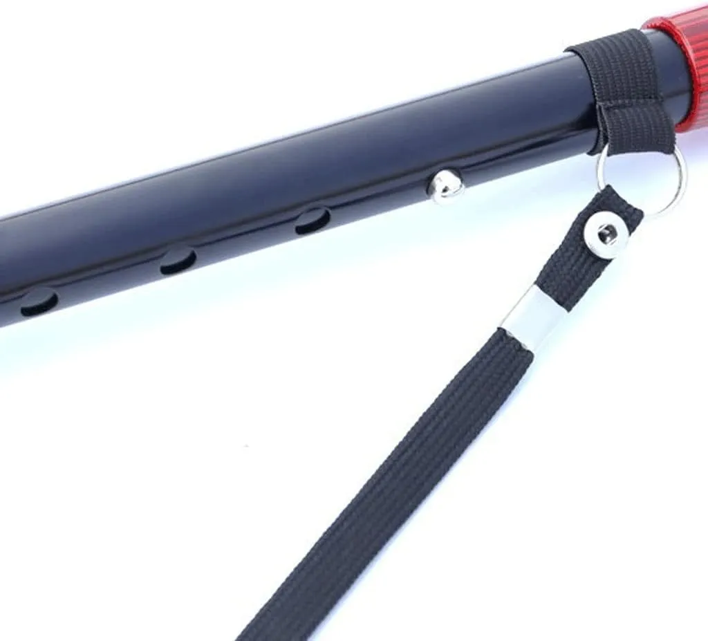 Zhong Aluminium Walking Stick with Alarm and Double Handle for The Elderly Telescopic and Foldable Rotating Walking Stick