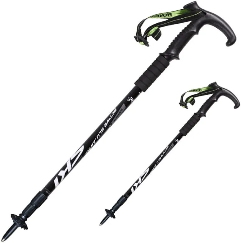 Zhong Outdoor Trekking Pole T-Handle 3-Section Telescopic Walking Stick Hiking and Climbing Walking Stick Walking