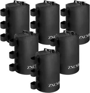 ZNCMRR Canopy Water Weight Bag,132 LBS Water Tent Weights Set of 6 Leg Weights for Pop Up Canopy,Tent,Gazebo,Black